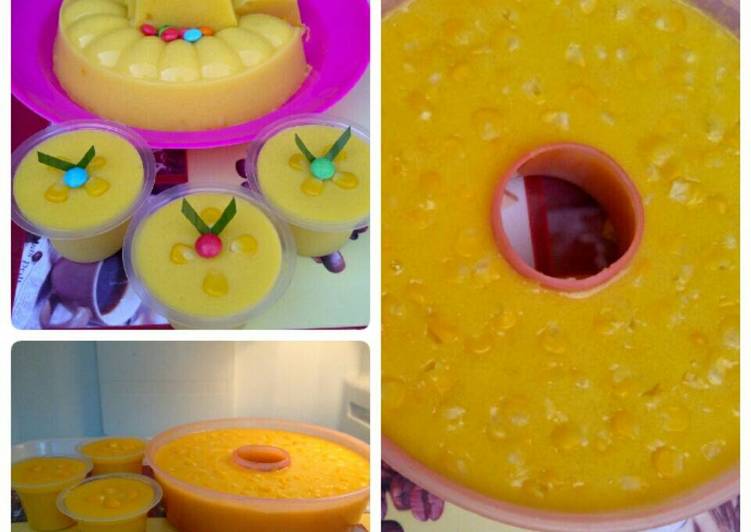 Resep Puding Jagung Susu Santan (puja susan)