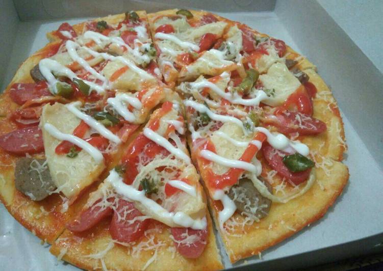 gambar untuk resep makanan Pizza Teflon homemade anti gagal