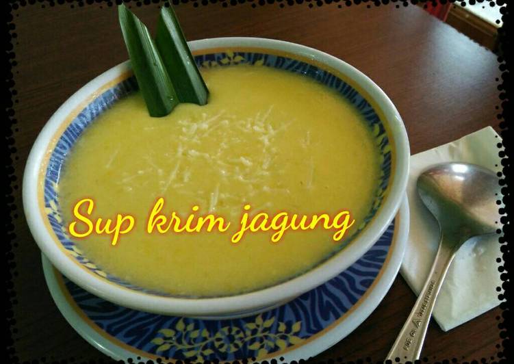resep lengkap untuk Sup krim jagung