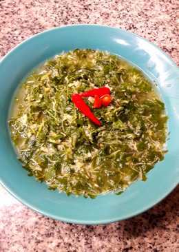 Sayur daun singkong tumbuk