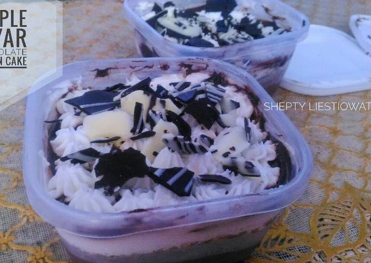 cara membuat Triple Layer Chocolate Frozen Cake