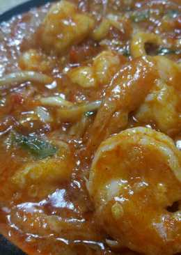 Cumi Udang Saos Padang