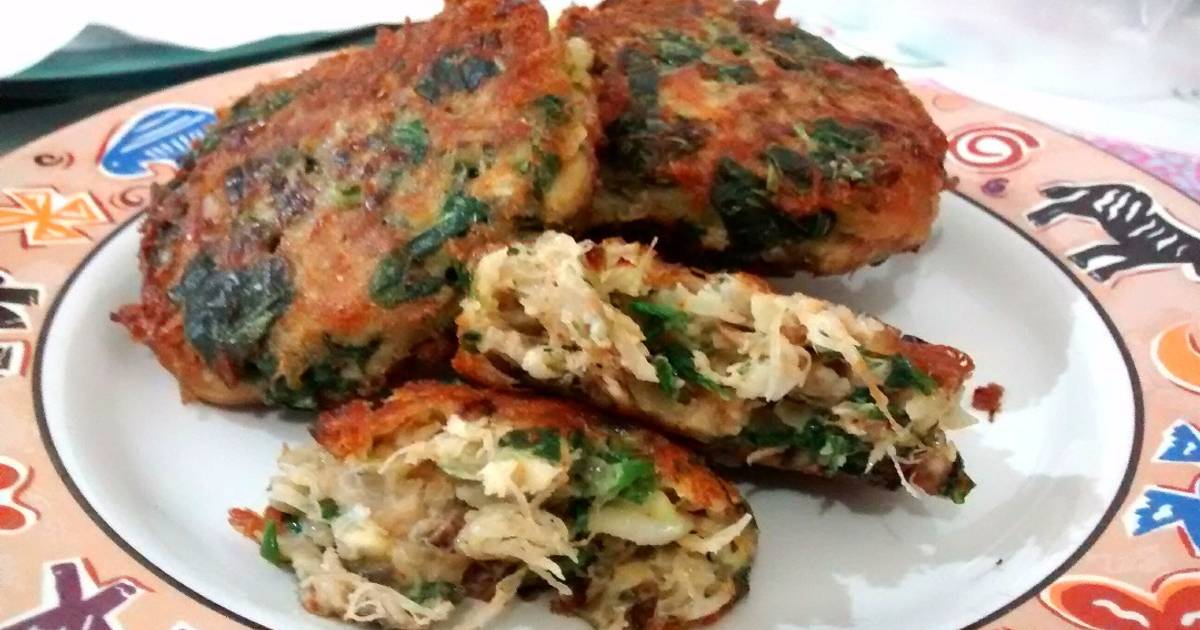 Resep Chicken Patties (versi ayam suwir dan bayam) ala Lily Minarosa