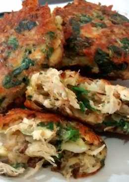 Chicken Patties (versi ayam suwir dan bayam)