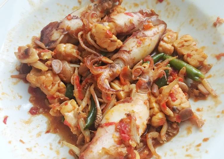 resep masakan Cumi Asin Tauco Pedas