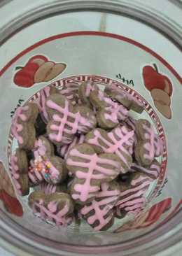 Kue kering coklat hias teflon