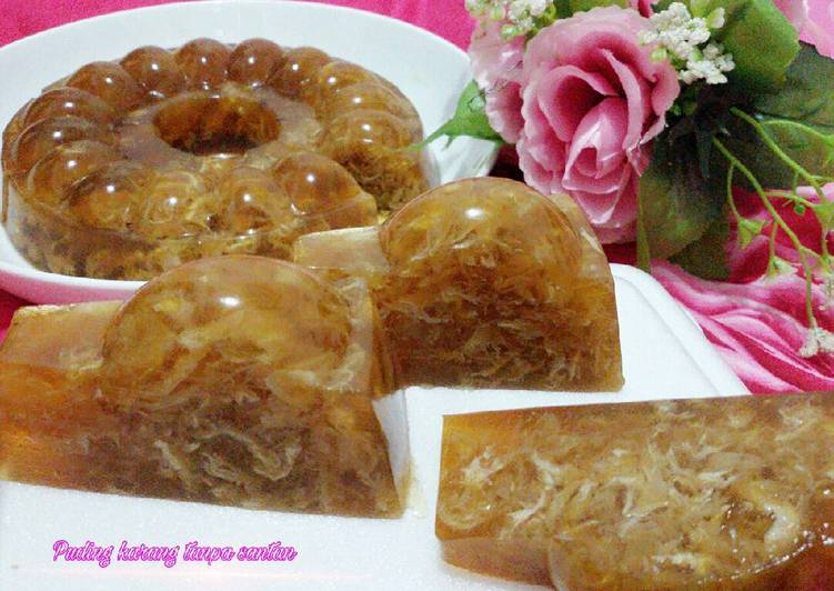 resep makanan Puding karang tanpa santan (agar lumut)