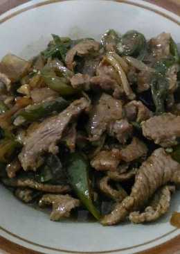 Tumis daging lombok ijo praktis