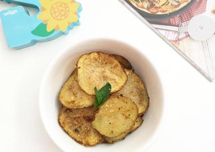 gambar untuk resep makanan Potato Parmesan Chips