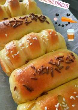 Potato Bread with choco and cheese filling