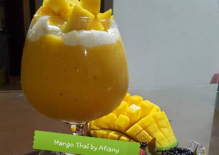 bahan dan cara membuat Mango Thai