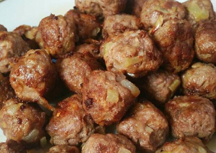 Resep Bola-bola daging isi keju