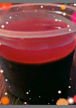 Puding sutra coklat vla strawbery