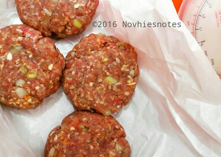 Resep Patty Burger Oleh Novhiesnotes