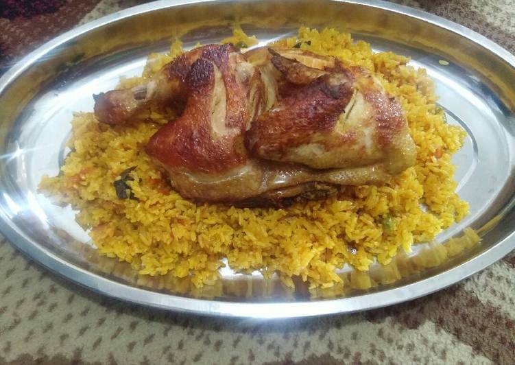 resep makanan Nasi kabsah ayam rice cooker