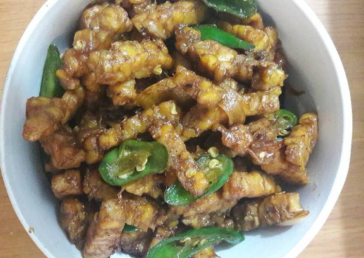 resep masakan Orek Tempe Cabe Ijo