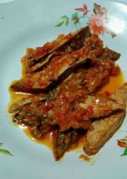 Balado ikan Cue tongkol