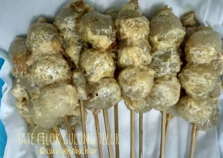 resep makanan Sate cilok gulung telur