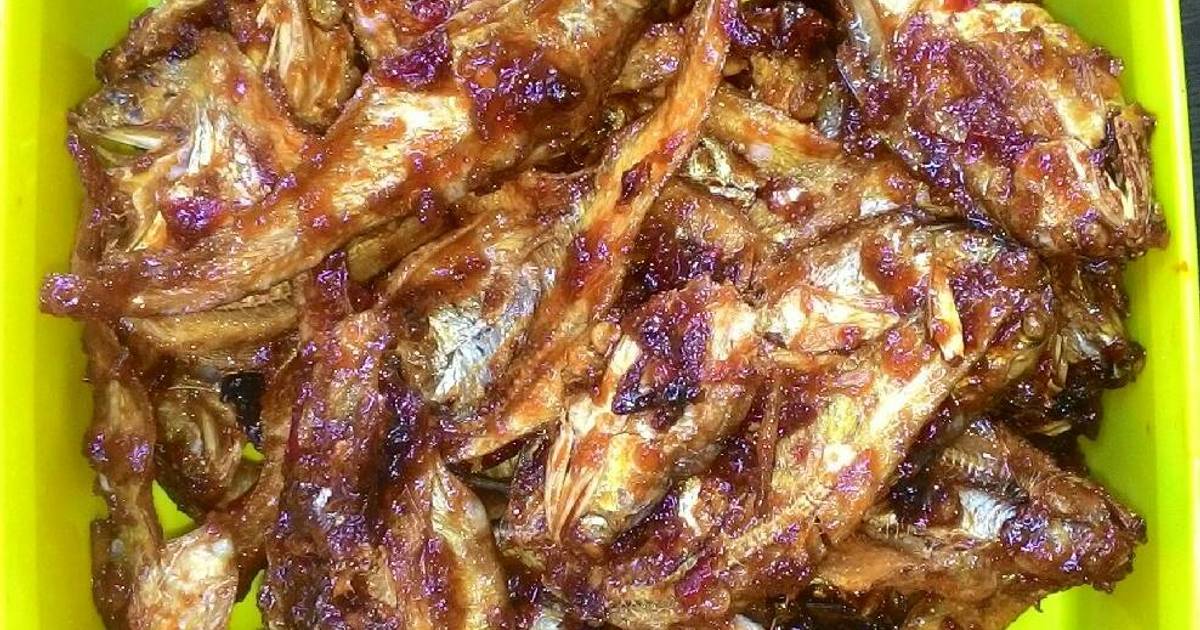 Resep Ikan  asin  bulu  ayam  pedas manis oleh Erfani Yanti 