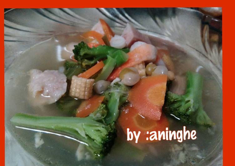 Resep Sup seafood kaldu ayam Kiriman dari Aninghe Dongmin