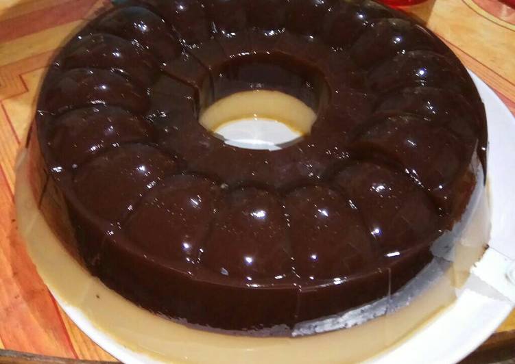 resep makanan Puding coklat white coffee with oreo