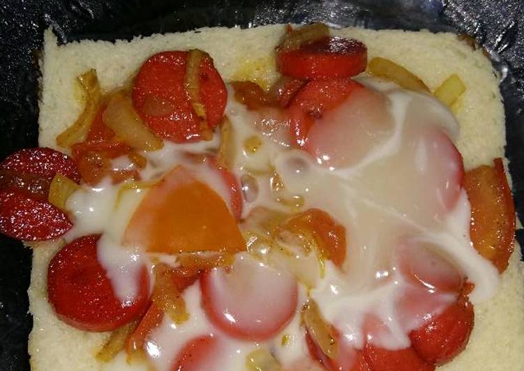 resep Pizza roti tawar teflon