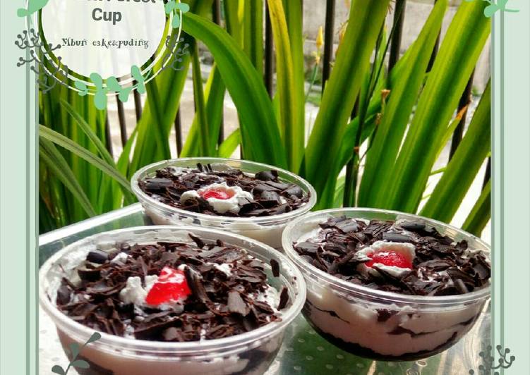 resep makanan Black forest cup (basic : Brownies Ny. Liem)