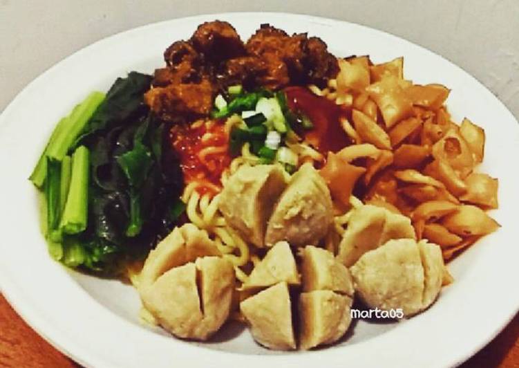 resep masakan Mie Ayam Bakso