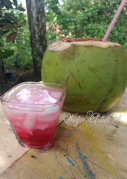 Es Kelapa Muda Sirup Frambozen