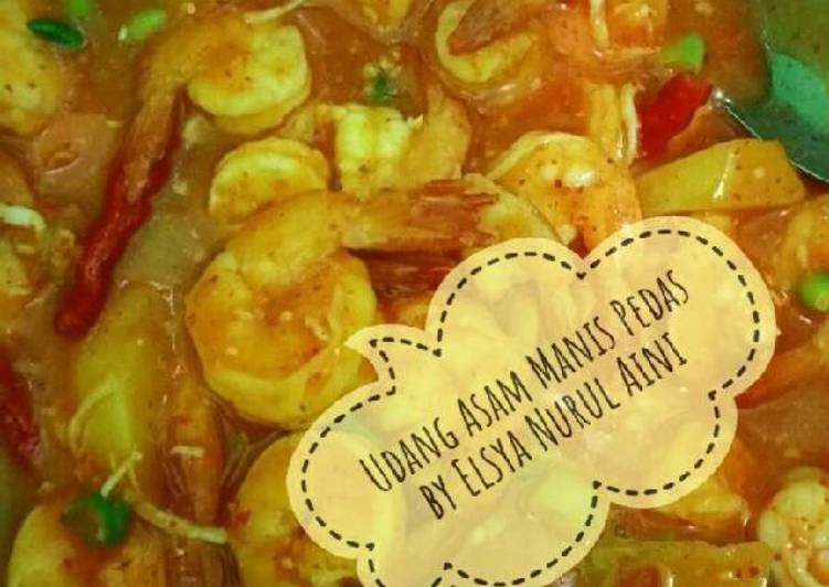 cara membuat Udang Asam Manis Pedas