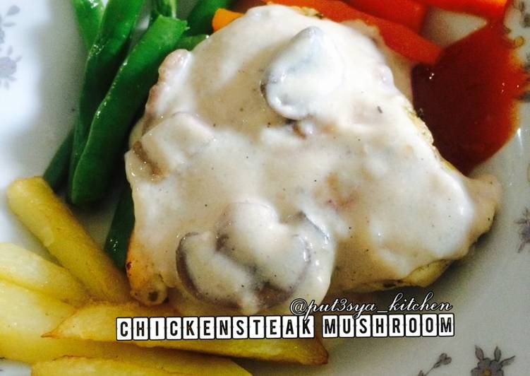 resep lengkap untuk Chicken steak saus mushroom enak dan simple