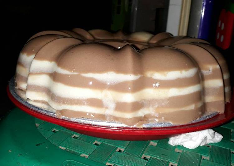 resep makanan Puding lapis coklat