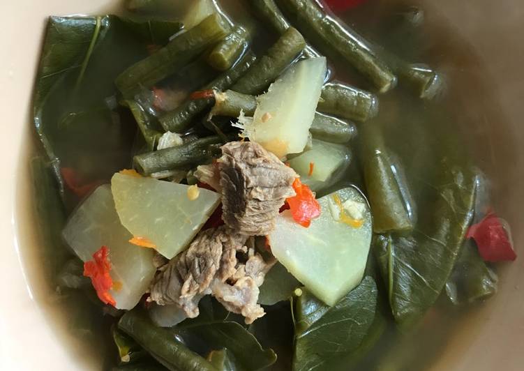 cara membuat Sayur asem daging sapi pedas