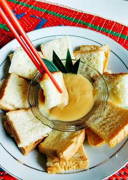 Roti kukus saus srikaya egg less #BikinRamadanBerkesan