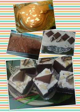 Cake coklat almond potong