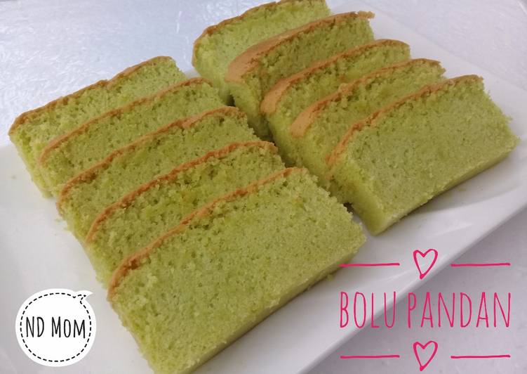 resep lengkap untuk Bolu Pandan 3 Telur