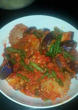Balado jengkol kacang panjang terong