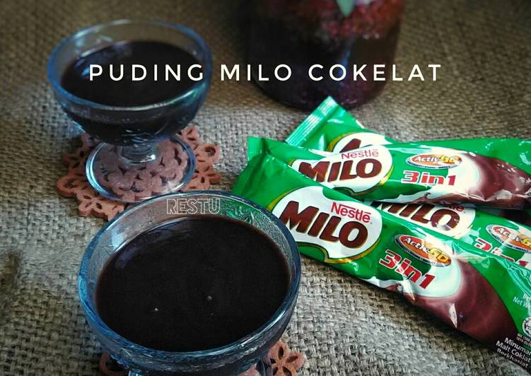 Resep Puding MILO Cokelat (soft pudding)