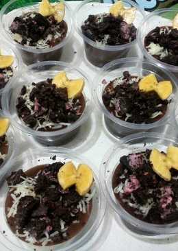 Puding coklat keju oreo