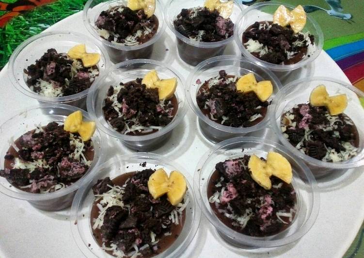 resep masakan Puding coklat keju oreo