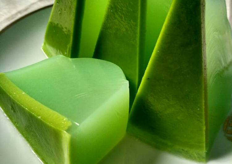 gambar untuk cara membuat Agar Agar Santan Pandan