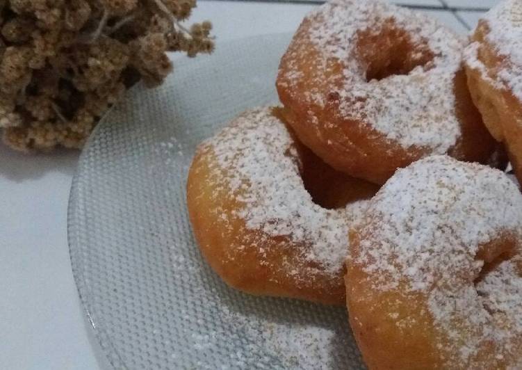 gambar untuk cara membuat Donat (tanpa di ulen/banting, ga pake kentang)