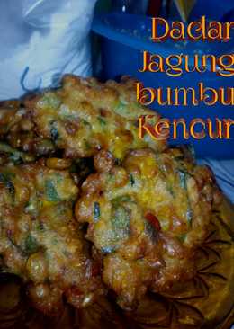 Dadar jagung bumbu kencur