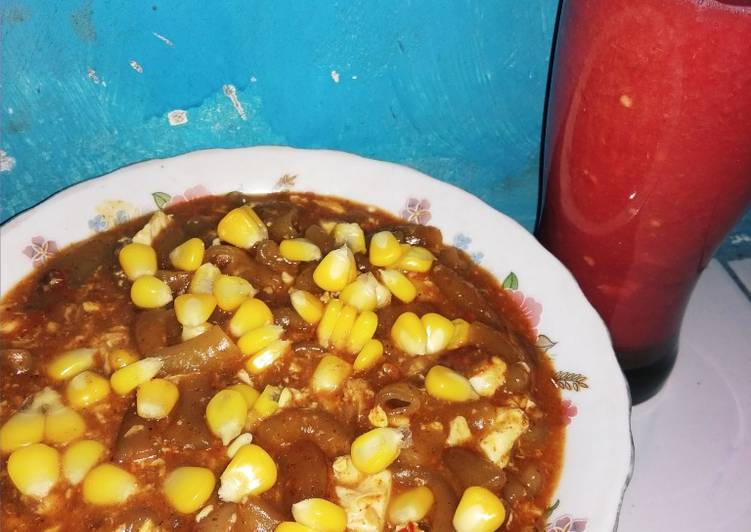 Seblak makaroni super pedas