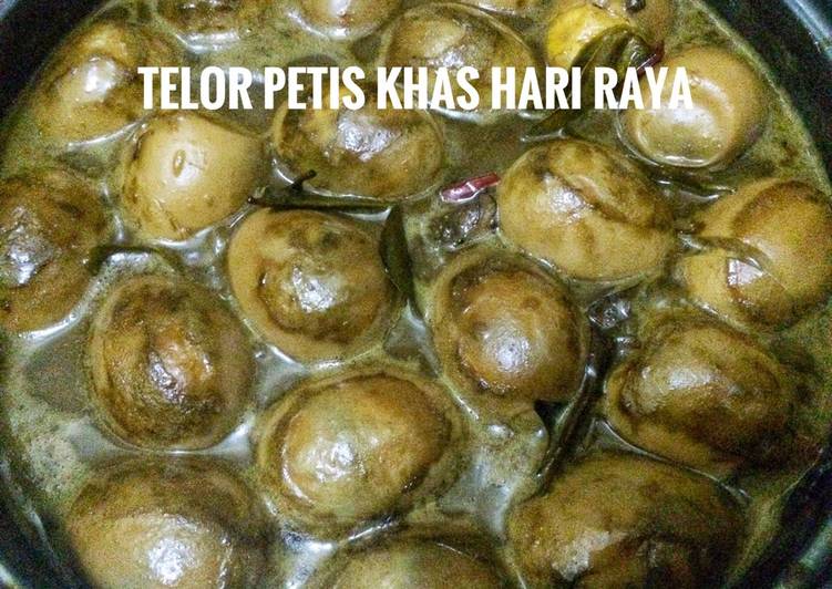 bahan dan cara membuat Telor Petis khas Hari Raya