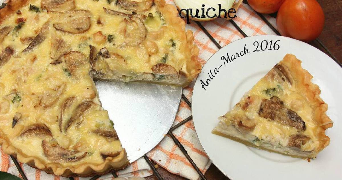 Resep Chicken Mushroom Quiche ala rachmanita