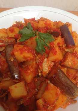Balado kentang,Teri,terong ungu cantikð