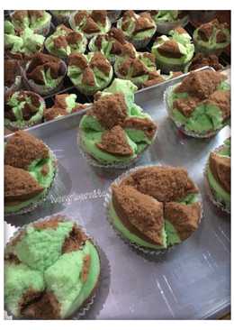 Bolu kukus mekrok pandan coklat  #bikinramadanberkesan