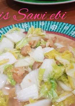 Tumis sawi ebi