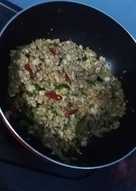 Daging giling,oncom tahu pedas